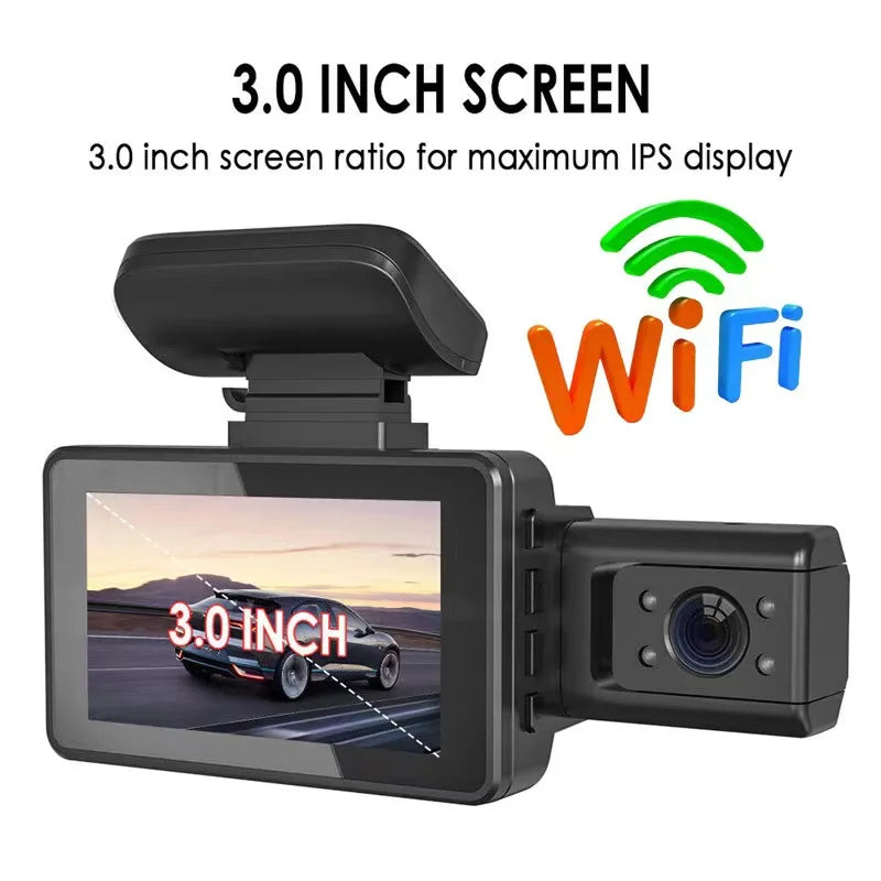 2K 1440P 3Inch Dash Cam For Cars Inside Video Recorder Car WIFI Camera for Vehicle Night Vision Car DVR Black Box Car Assecories