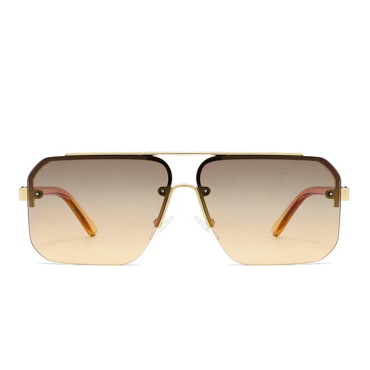 2024 New Square Frame Sunglasses Europe And The United States Fashion Sunglasses Men And Women Half Frame Sunglasses