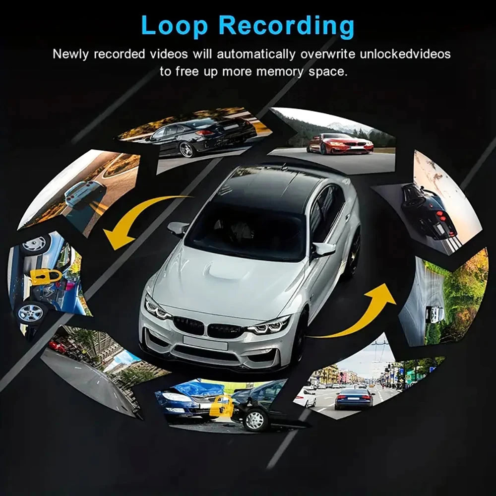 2K 1440P 3Inch Dash Cam For Cars Inside Video Recorder Car WIFI Camera for Vehicle Night Vision Car DVR Black Box Car Assecories