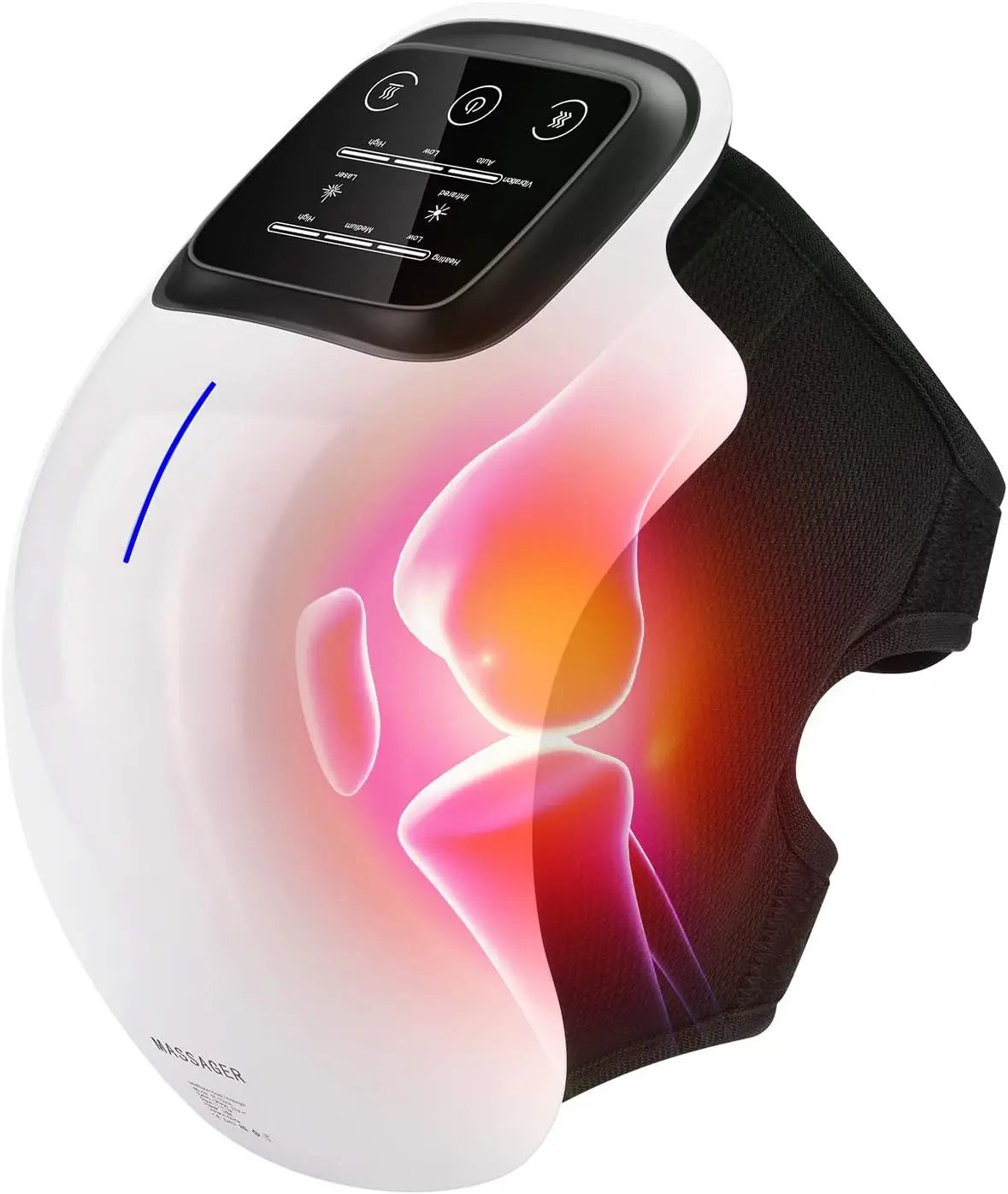 Smart Hot Compress Knee Massagers Electric Relaxing Leg Joint Heating Vibration Massager Cordless Knee Pads Gift for Mom and Dad